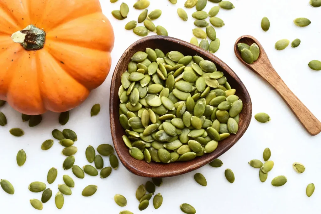 Pumpkin and pumpkin seeds.